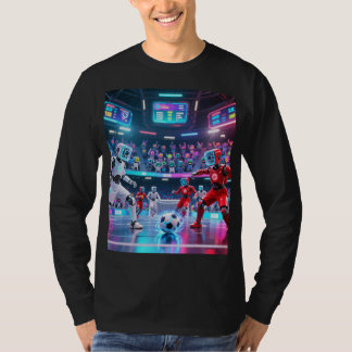 Neon Robo Football Arena T Shirt