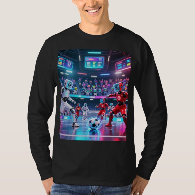 Neon Robo Fotbolls Arena T Shirt (Framsida)