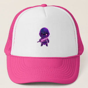 Neon Robotic Ninja - Cute Cyberpunk Stil Character Keps