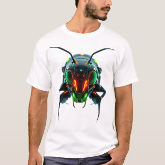 Neon Robotic Termite Ansikte T Shirt