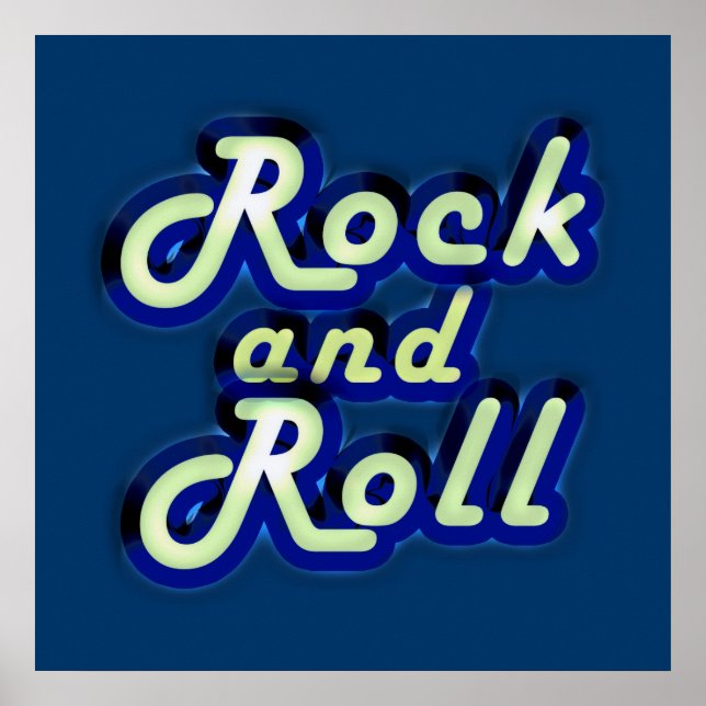 Neon Rock and roll Poster (Framsidan)