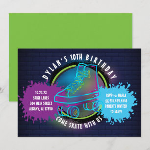 NEON ROLLER-SKATGLOW NYON GRÖNT Födelsedagsfest