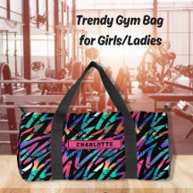 Neon Rosa Abstrakt Grunge Rand Girls Sports