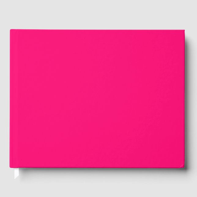 Neon Rosa Anpassad Gästbok - Elegant & Personlig (Framsida)