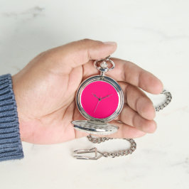 Neon Rosa Anpassningsbar Pocket Watch - Personlig Armbandsur