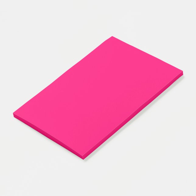 Neon Rosa Anpassningsbar Sticky Notes - Post it No Post-it Block (Vinklad)