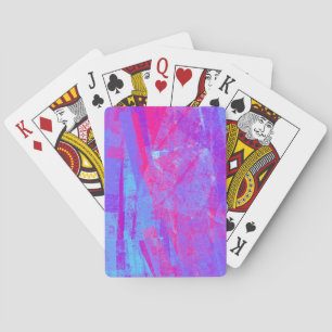 Neon Rosa & Aqua Blue Abstrakt Casinokort