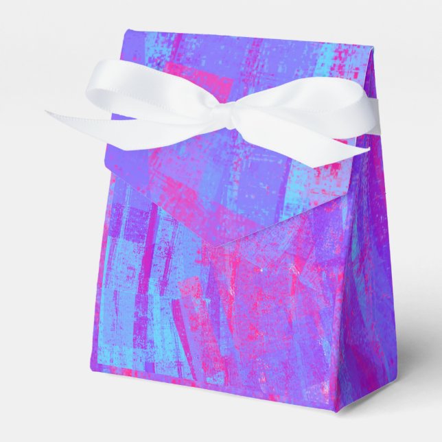 Neon Rosa & Aqua Blue Abstrakt Presentaskar (Framsidan Sidan)
