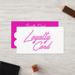 Neon Rosa Beauty Salon Loyalty Slår kort