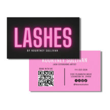 Neon Rosa Black Lash Technician Beauty