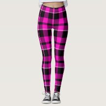 Neon Rosa & Black Tartan Scottish Play