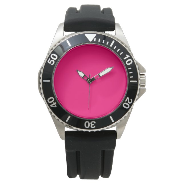 Neon Rosa Diver Watch - Anpassade och djärvt Armbandsur (Framsida)