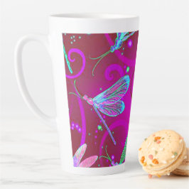 Neon Rosa Dragonflies Latte