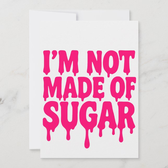 Neon Rosa Drip-inbjudan med fetstil - Anpassade Inbjudningar (Framsida)