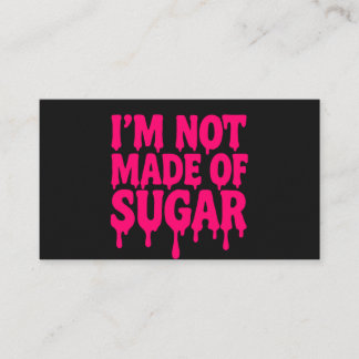 Neon Rosa Drip Quote Card (svart) - Anpassade Visitkort