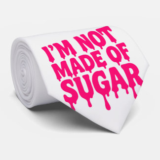 Neon Rosa Drip Quote White Tie - Anpassade Slips