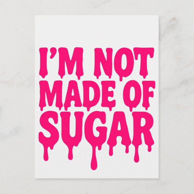 Neon Rosa Dropp Citat Postkort – Anpassningsbar Vykort (Framsida)