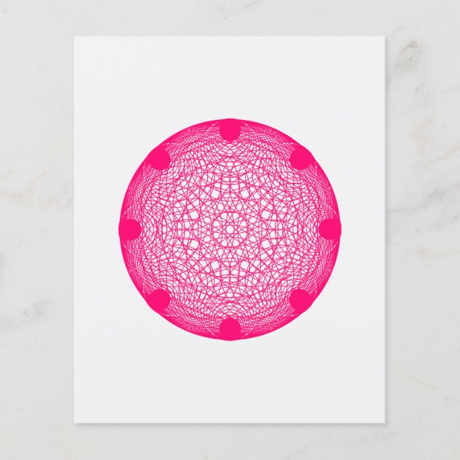 Neon Rosa Geometric Mandala Flyer - Anpassade (Framsidan)