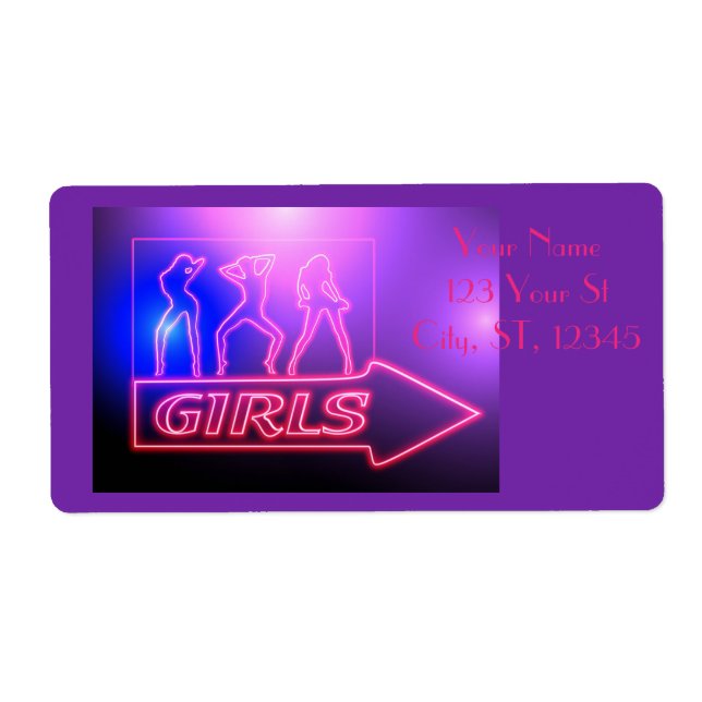 Neon Rosa Girls Sign Thunder_Cove Fraktsedel (Framsidan)