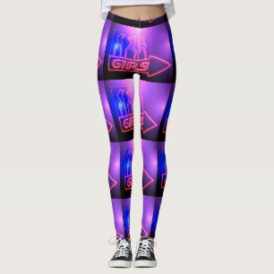 Neon Rosa Girls Sign Thunder_Cove Leggings