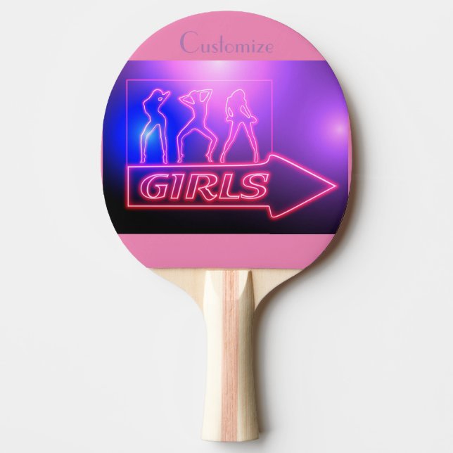 Neon Rosa Girls Sign Thunder_Cove Pingisracket (Framsidan)
