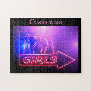Neon Rosa Girls Sign Thunder_Cove Pussel