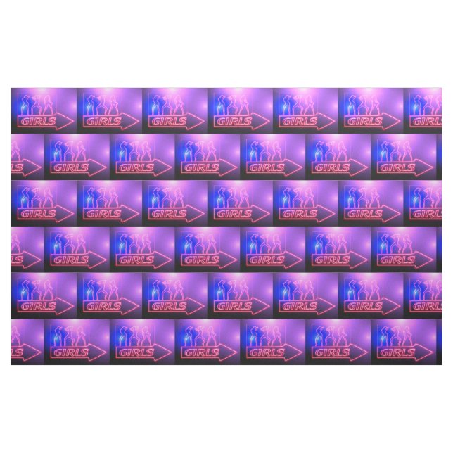 Neon Rosa Girls Sign Thunder_Cove Tyg (Fat Quarter)