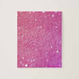 Neon Rosa Glitter Gnistra Pussel