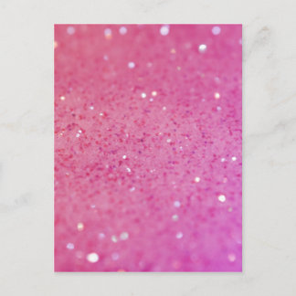 Neon Rosa Glitter Gnistra Vykort