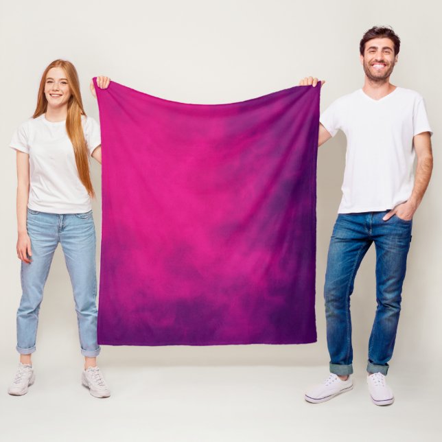 Neon Rosa Gradient Fleece Blanket - Anpassade (På plats)