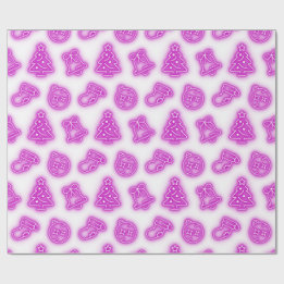 Neon Rosa jul på White Presentpapper