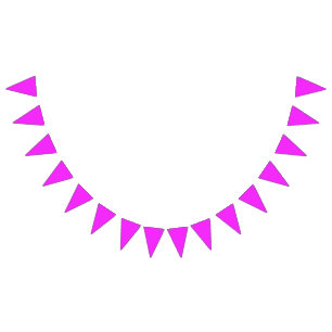Neon Rosa - Lägg till ditt eget tecken, foto, namn Vimplar