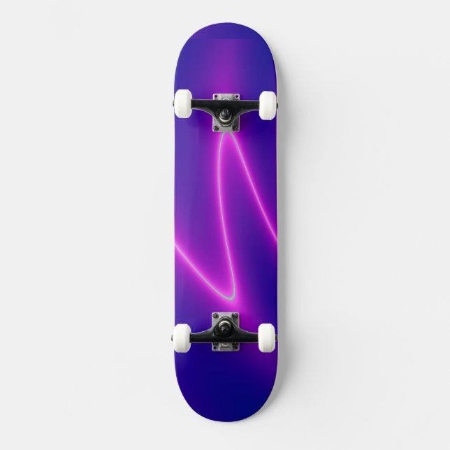 Neon Rosa Lightning Mini Skateboard Bräda 18,5 Cm (Framsida)