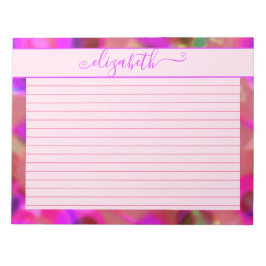 Neon Rosa & Lila Abstrakt Vattenfärg Anteckningsblock