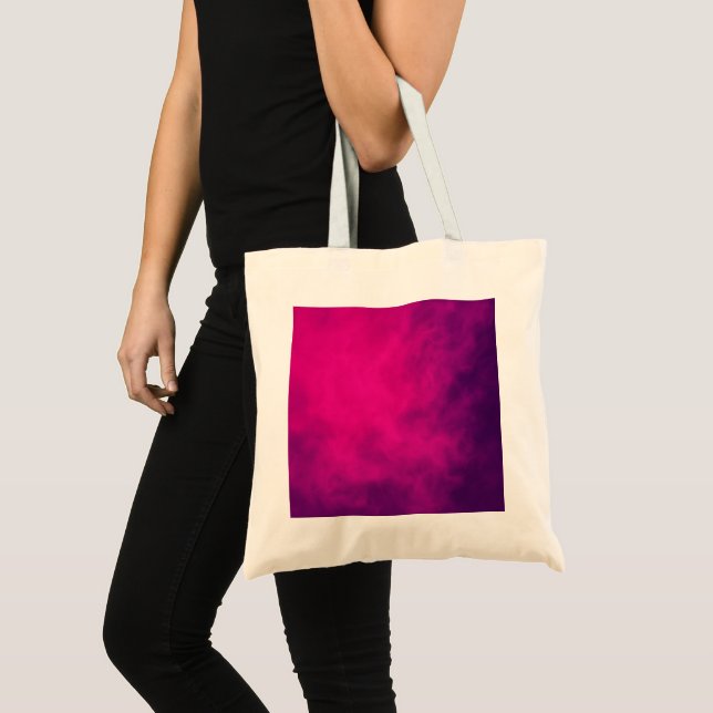 Neon Rosa & Lila Smoke Tote Bag - Anpassade Tygkasse (Framsida (produkt))