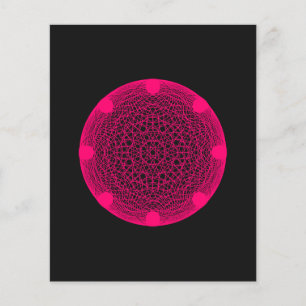 Neon Rosa Mandala på Black Flyer - Anpassade