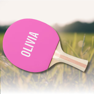 Neon Rosa Modern Namn   Minimalistisk Trendig Pingisracket