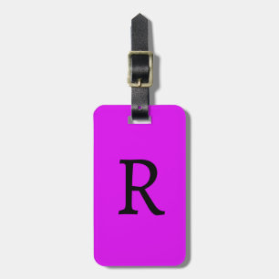 Neon Rosa Monogram Present Festgåva Lila Violett Bagagebricka
