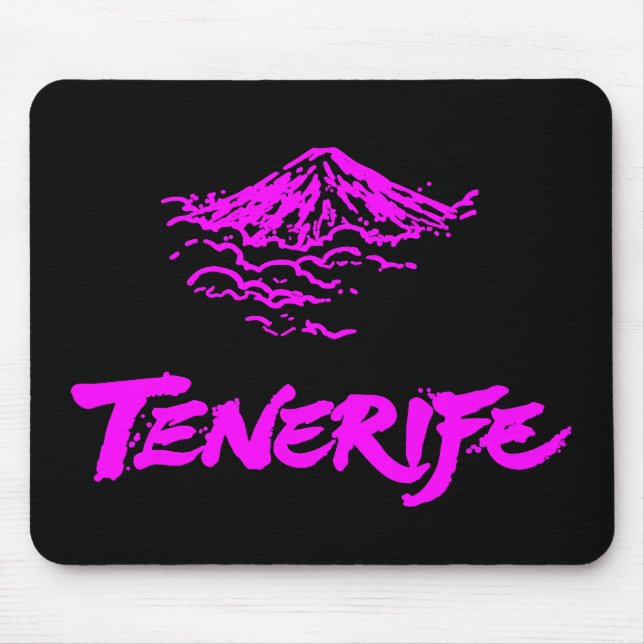 Neon Rosa Mount Teide Teneriffa Vulkan Musmatta (Framsidan)