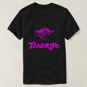 Neon Rosa Mount Teide Teneriffa Vulkan T Shirt