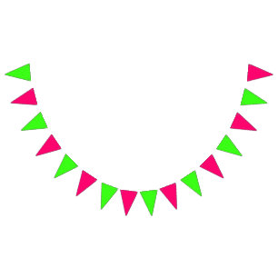 Neon Rosa & Neon Grön Flaggor Dekoration – Anpassa