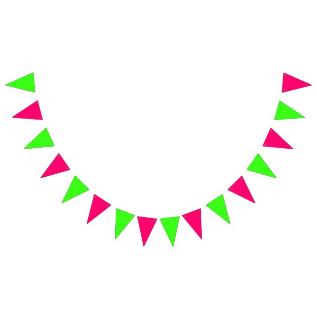 Neon Rosa & Neon Grön Flaggor Dekoration – Anpassa (Alla)