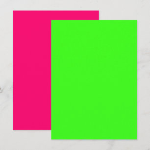 Neon Rosa & Neon Grön Infogningskort – Anpassnings Tilläggskort