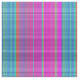 Neon Rosa och Blå Play Fabric Mönster Tyg