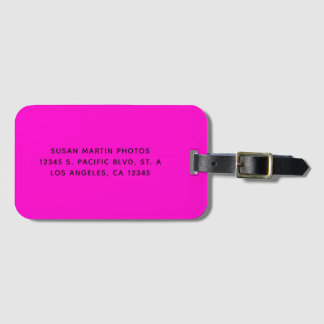 Neon Rosa och Svart Modern Minimalist Bagagebricka