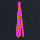 Neon Rosa Orange Rand Mönster Färglös Snyggt Slips<br><div class="desc">Designad med coola och snyggt rand mönster i orange rosa färg. Du kan ändra färg som du vill!</div>