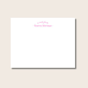 Neon Rosa Professionell Personlig Chic Namn Anteckningskort