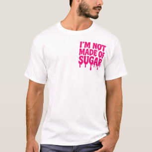 Neon Rosa Quote Pocket Tee Stil - Anpassade