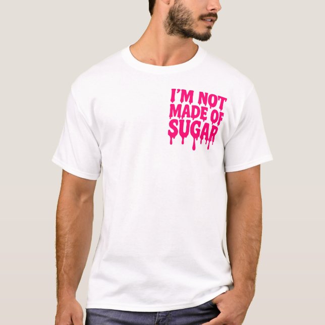 Neon Rosa Quote Pocket Tee Stil - Anpassade (Framsida)