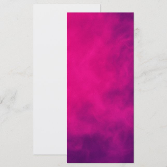 Neon Rosa Rökgul Meny Kort – Anpassningsbar (Fram/baksida)